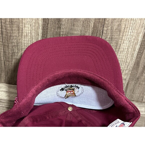 Vtg Longs Drugs Store Pharmacy Adjustable Trucker Hat Burgundy Zip Back Rope HTF - Picture 8 of 15